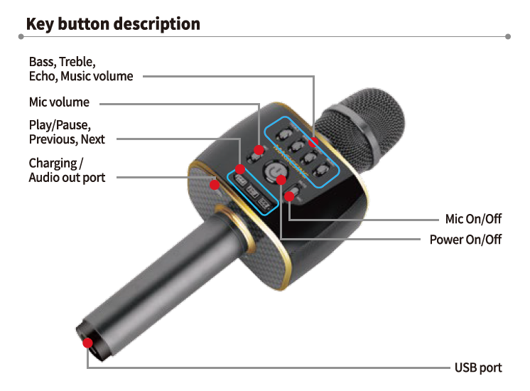 Magic Sing MP30, Portable Karaoke, Bluetooth Mic, MyStage App – US  Karaoke