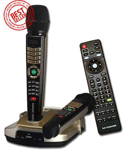 Refurbished Magic Sing ET-23KH · HD Resolution Karaoke · Two (2) Wireless Microphones · English · Spanish · Tagalog · Built-in Songs · One (1) FREE Pop Song Chip Included