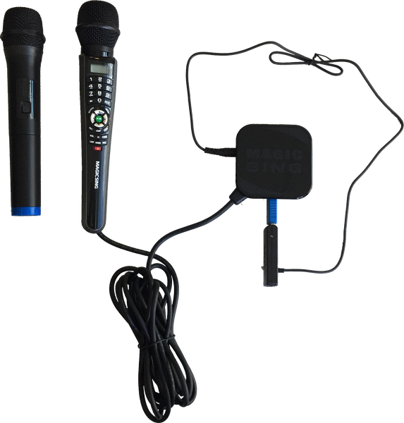 Beginner Bundle Package: Magic Sing E1 + EB1 · Two Wired Mic Combo Package